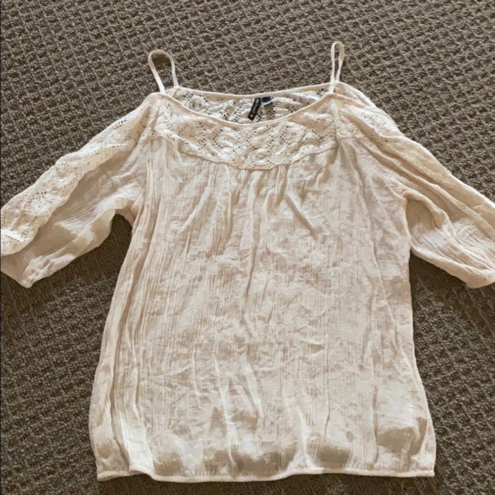 cream blouse